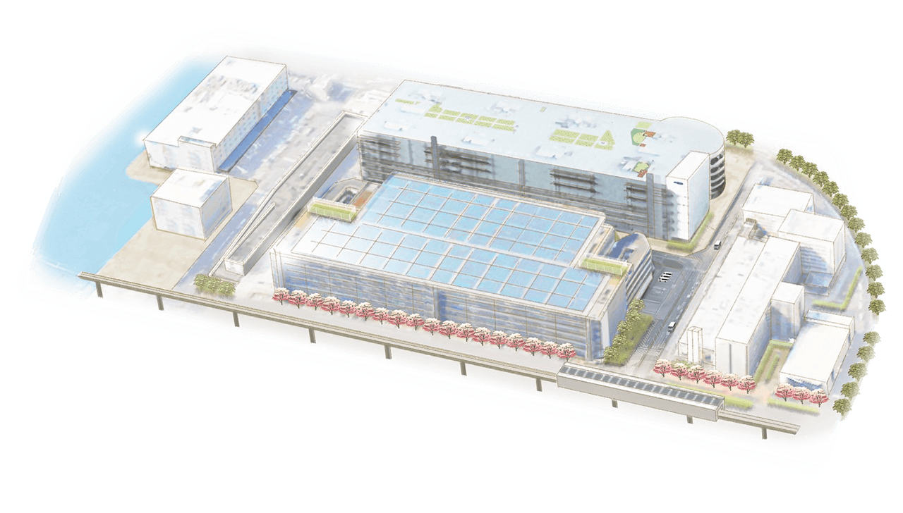 東京流通センターの外観イラスト